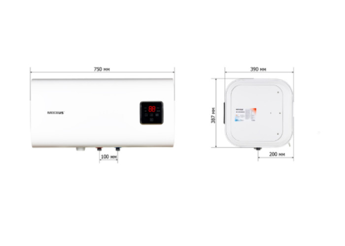 Бойлер "Квадрат" Mixxus EWH-14050 CUBE WET(H) 50 л мокрые ТЭНы 2 кВт 