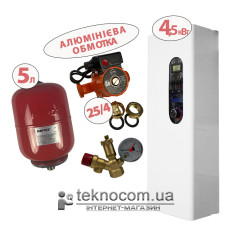 Комплект електрокотла Neon Classic 4,5 кВт + насос 25/4 (алюм.) + бачок 5 л + група безпеки Комплект електрокотла Neon Classic 4,5 кВт + насос 25/4 (алюм.) + бачок 5 л + група безпеки