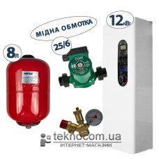 Комплект електрокотла Neon Classic 12 кВт + насос 25/6 (мідь) + бачок 8 л + група безпеки Комплект електрокотла Neon Classic 12 кВт + насос 25/6 (мідь) + бачок 8 л + група безпеки