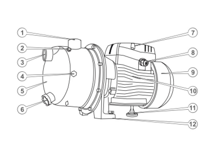 Насос поверхневий самовсмоктувальний NOWA JY 1100-5060