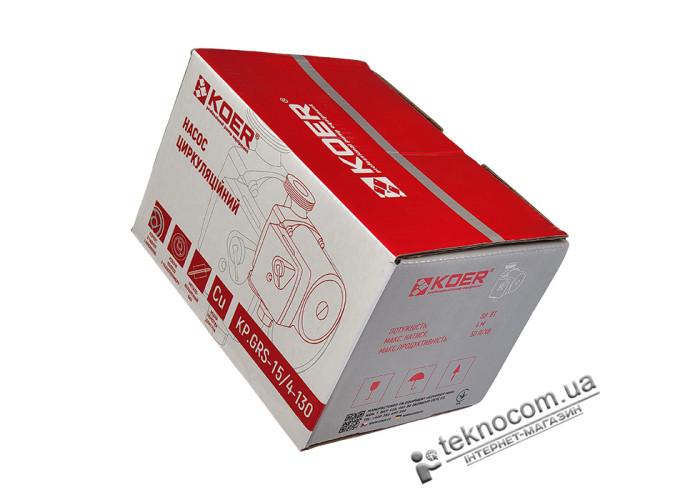 Циркуляційний насос KOER KP.GRS-15/4-130 з гайками