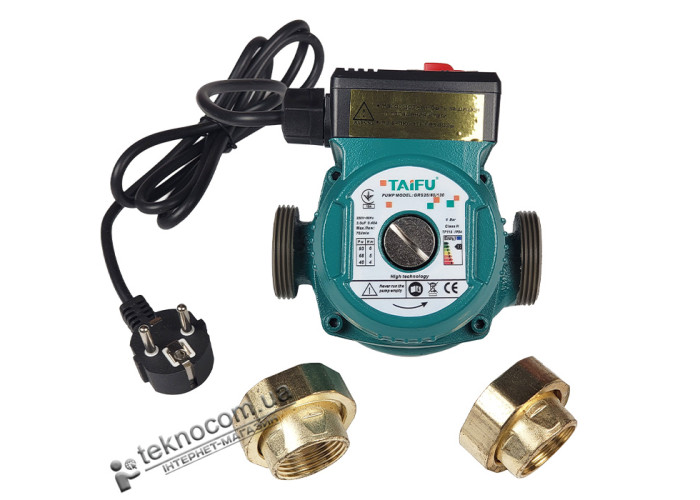 Циркуляційний насос Taifu GRS-25/60/130 з гайками