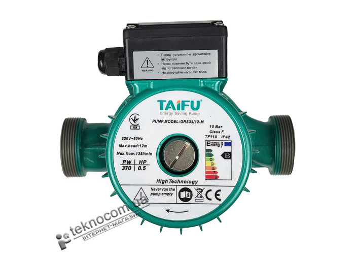 Циркуляційний насос Taifu GRS-32/12/220 з гайками