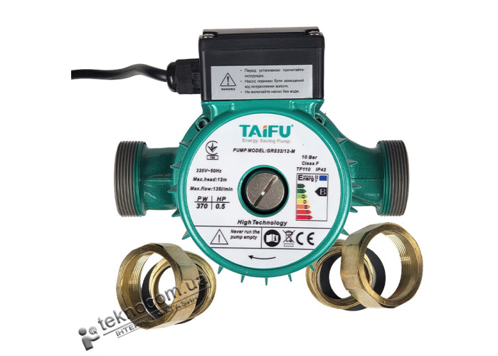 Циркуляційний насос Taifu GRS-32/12/220 з гайками