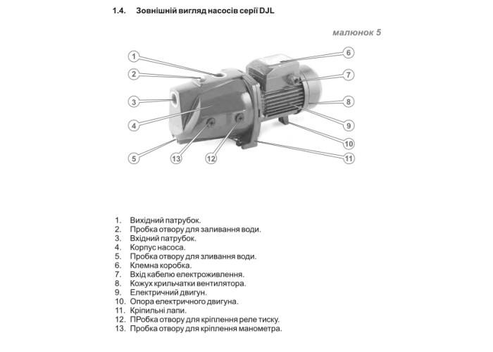 Насос поверхневий самовсмоктувальний Powercraft DJL 1100-5060
